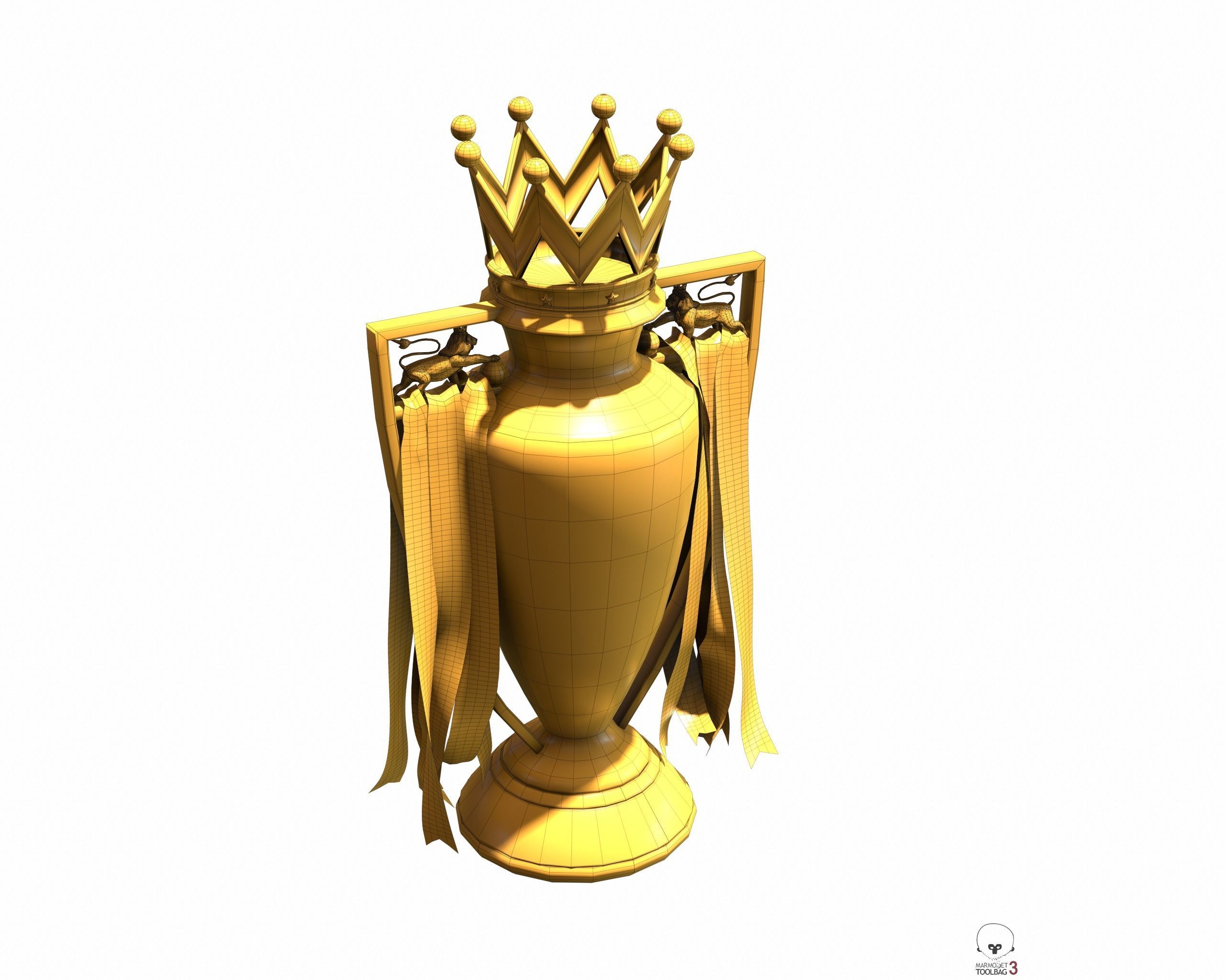 English Premier League Trophy PBR  3D model_8