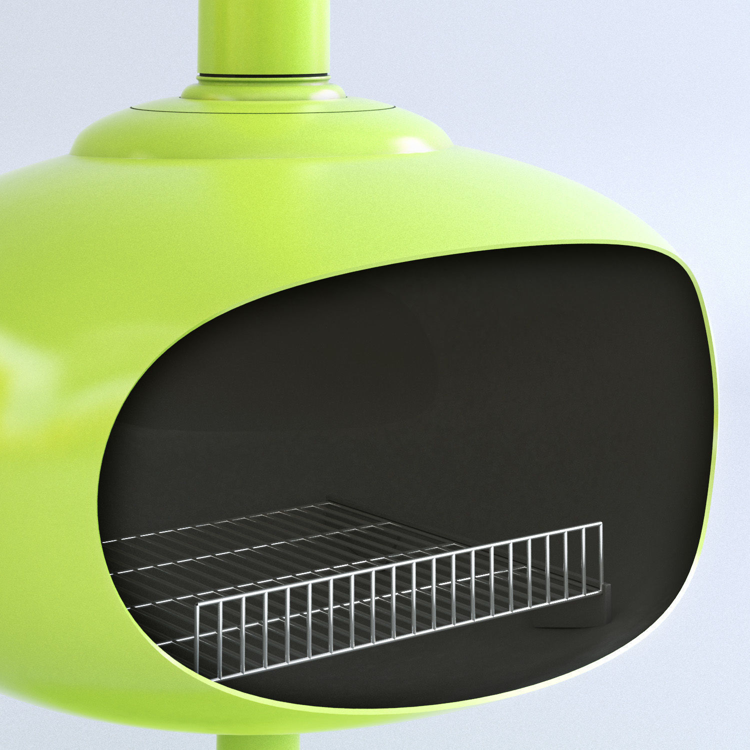 Funky Retro Fireplace 3D model_3