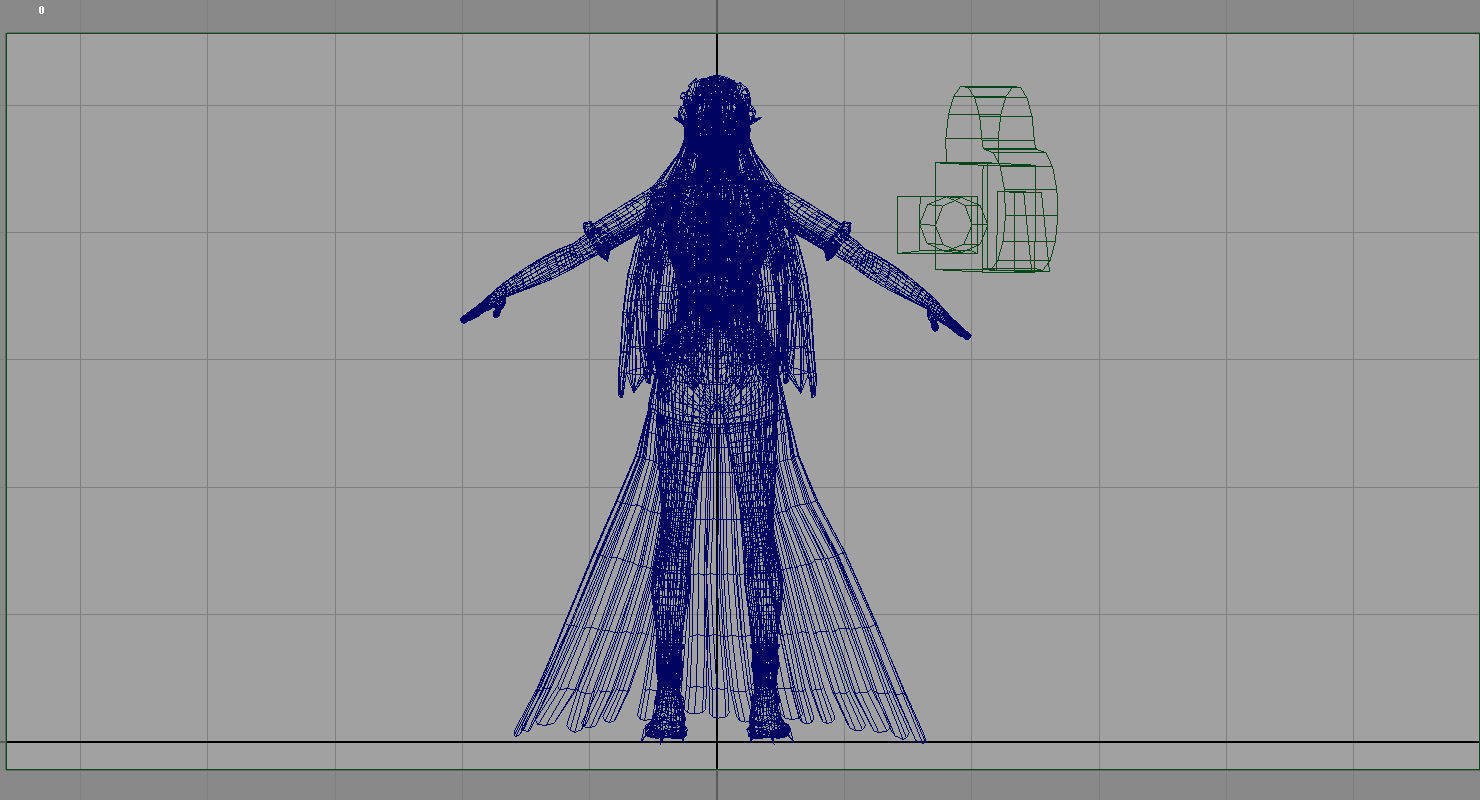 gaming girl 3d model 3D model_6