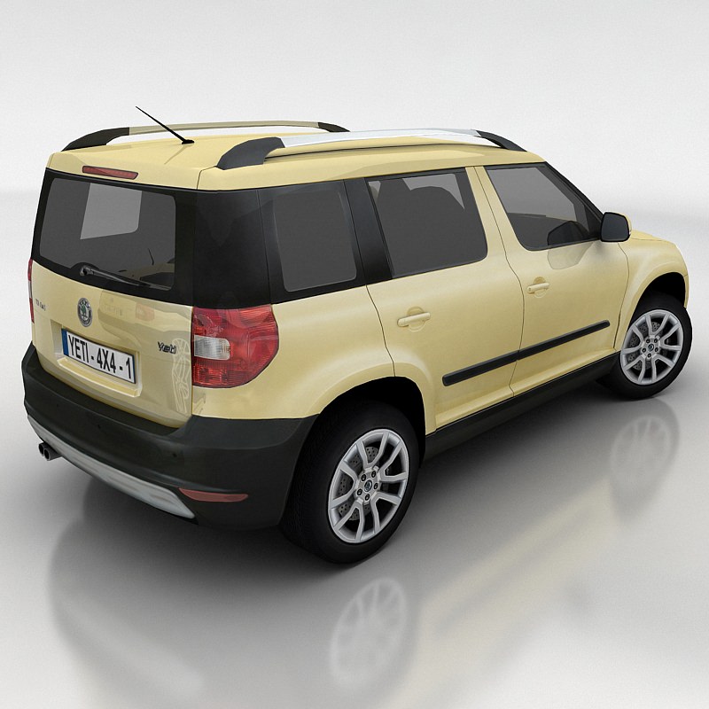 Skoda Yeti Low-poly 3D model_9