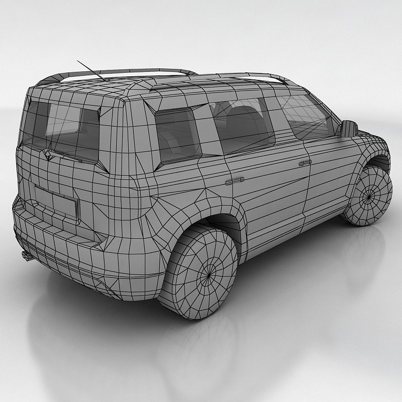 Skoda Yeti Low-poly 3D model_13