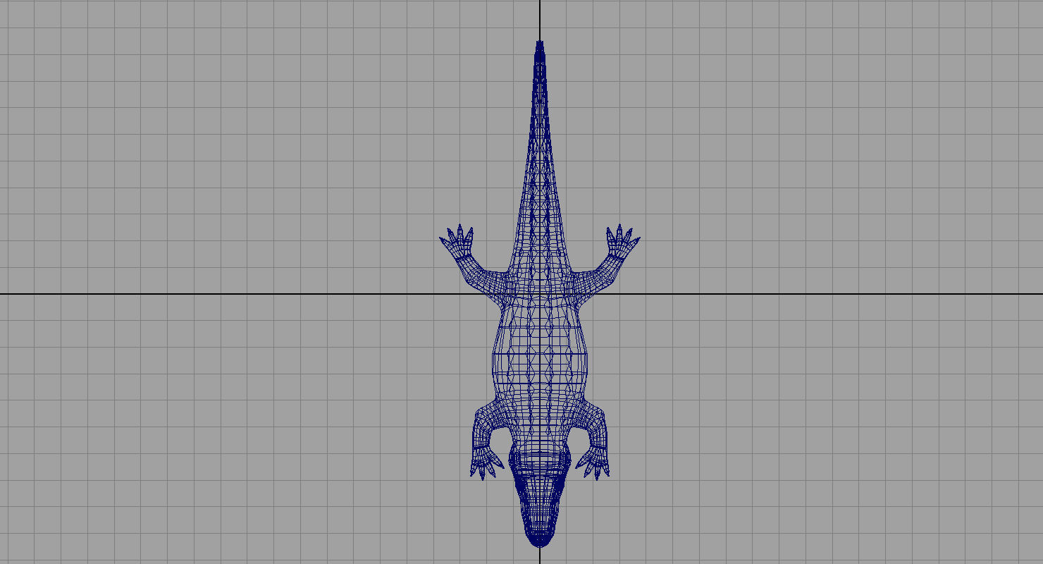 crocodile 3d low poly 3d model alligator 3D model_1