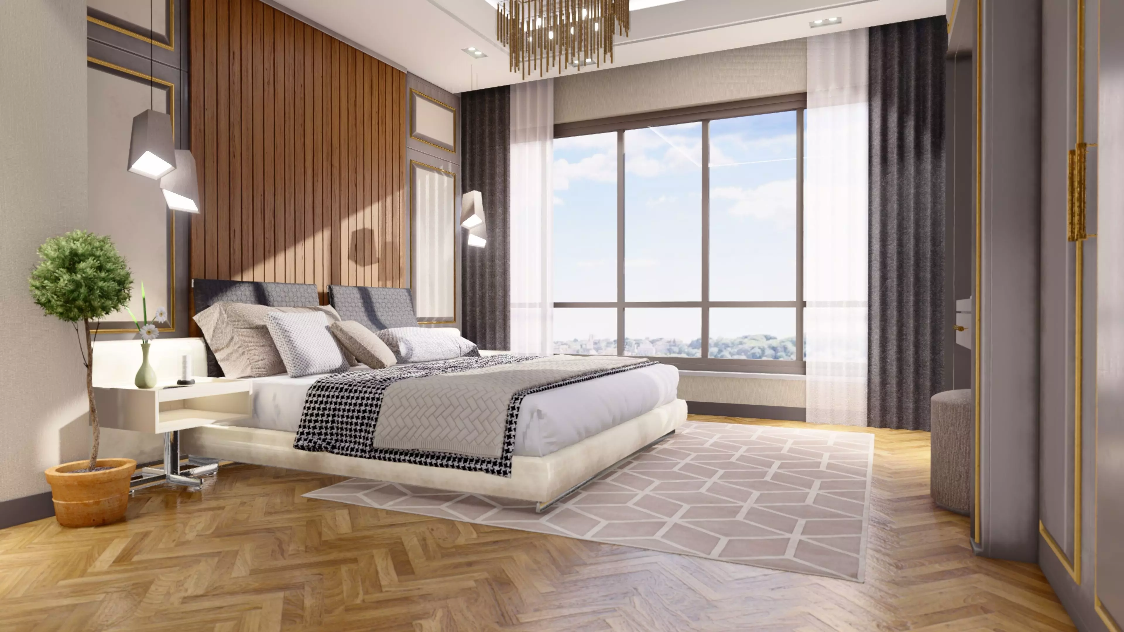 Modern Interior Bedroom 3D 3D model