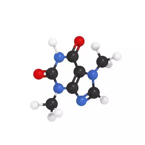 Theobromine Molecule 3D model