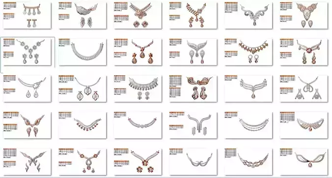 40 Women pendant  jcd -jewelcad model bulk collection