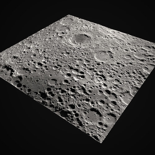 Moon Surface Low-poly 3D model