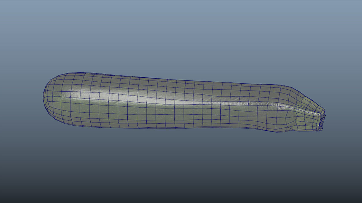 Vegetable Zucchini - Photoscanned PBR Low-poly 3D model_8