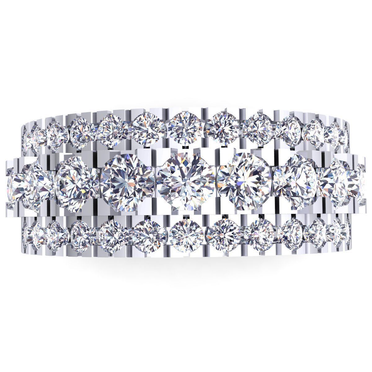 Fancy Woman Diamond Ring  3D print model_8