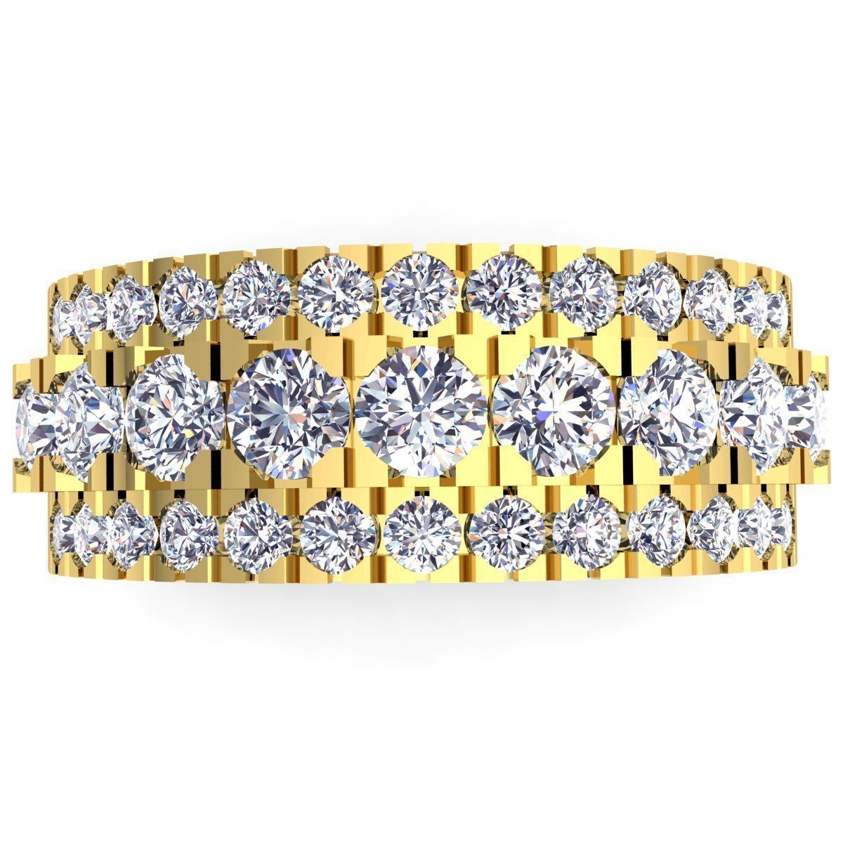 Fancy Woman Diamond Ring  3D print model_6