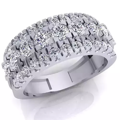 Fancy Woman Diamond Ring  3D print model