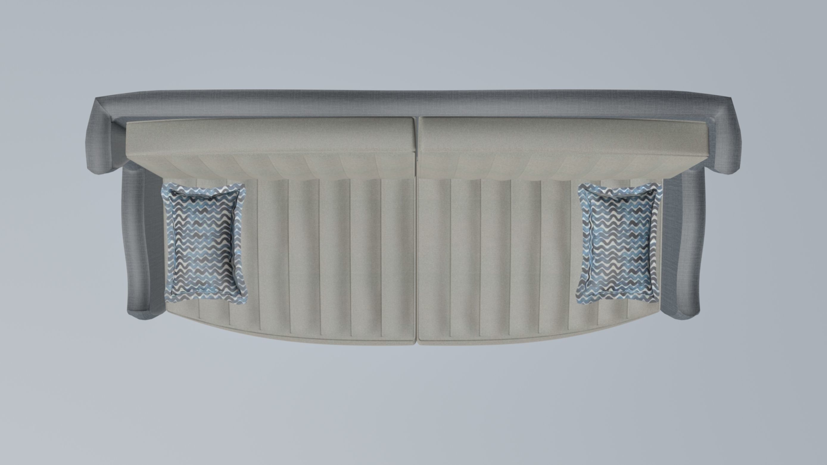 L-type sofa 3D model_5