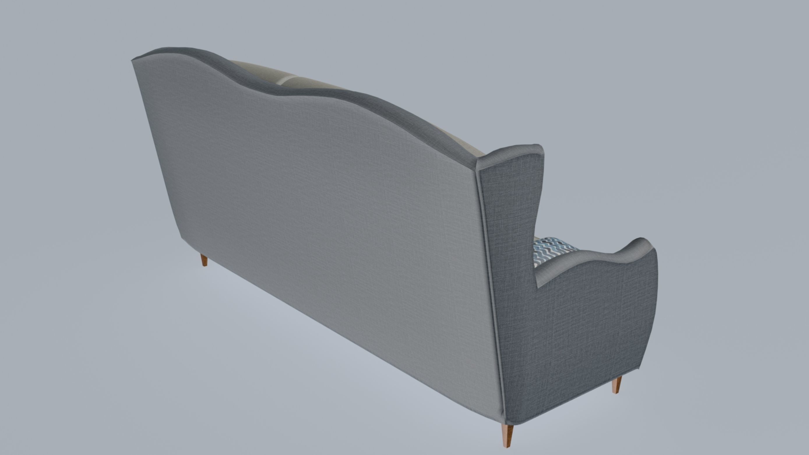 L-type sofa 3D model_6
