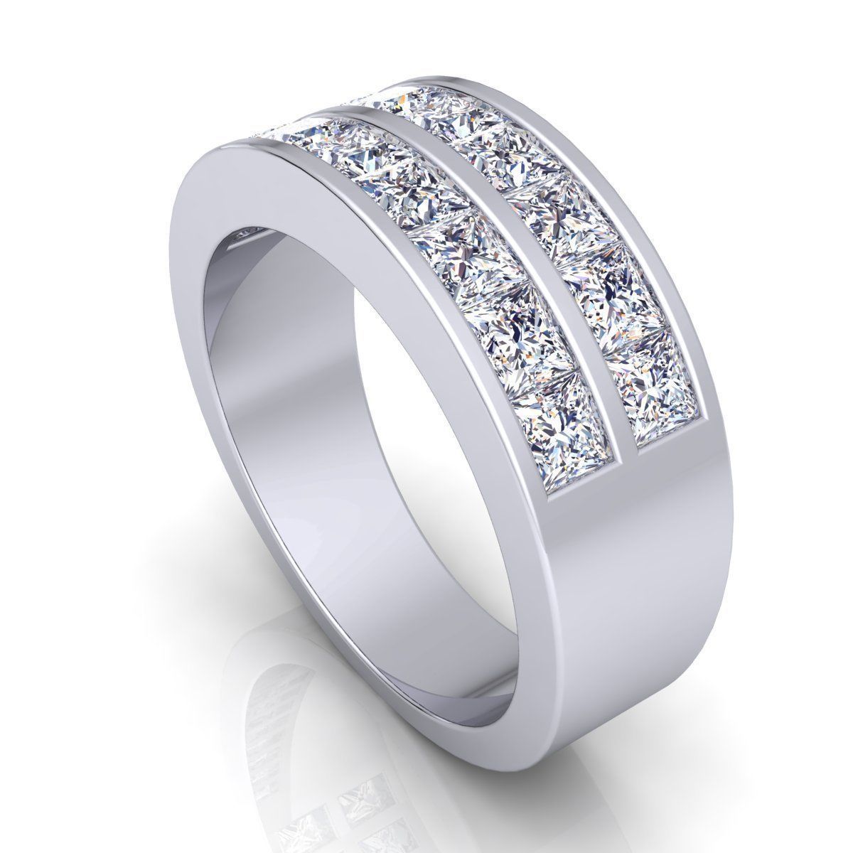 Fancy Woman Ring 3d  Model  3D print model_4