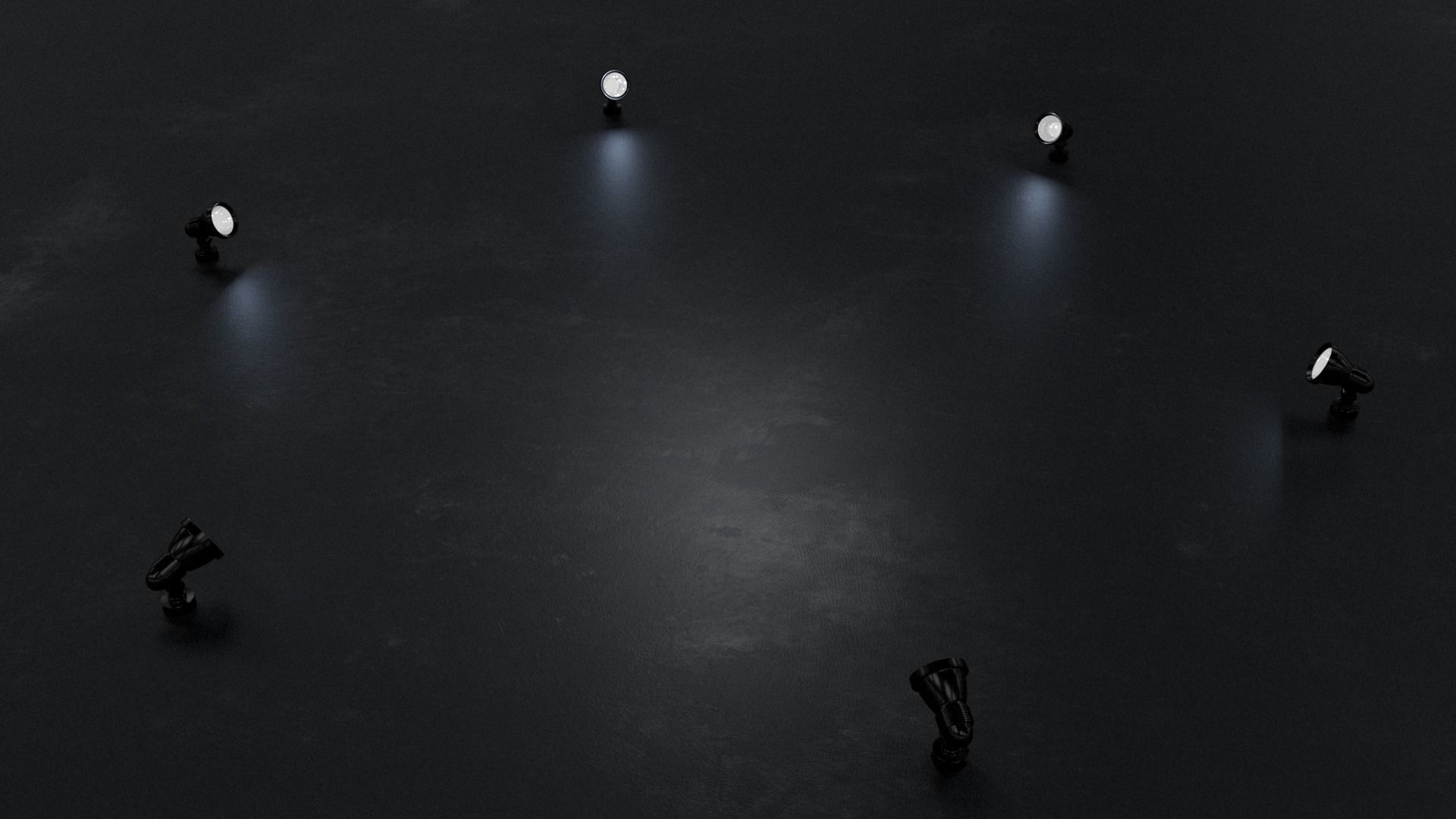 light and render settings with spot lights and rusty iron plate Low-poly 3D model_1