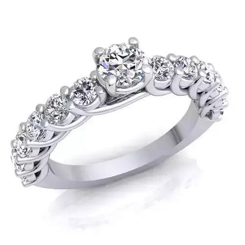 Fancy Woman Diamond Ring 3d Model Print  3D print model