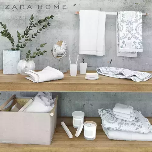 Bathroom accessories ZARA HOME 3D model