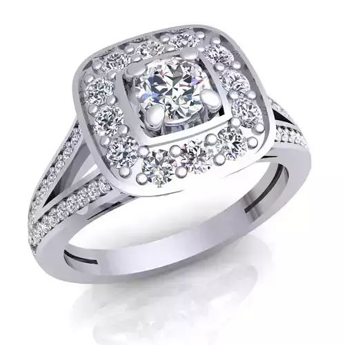 Luxury Fancy Woman Diamond Ring 3d Model print 