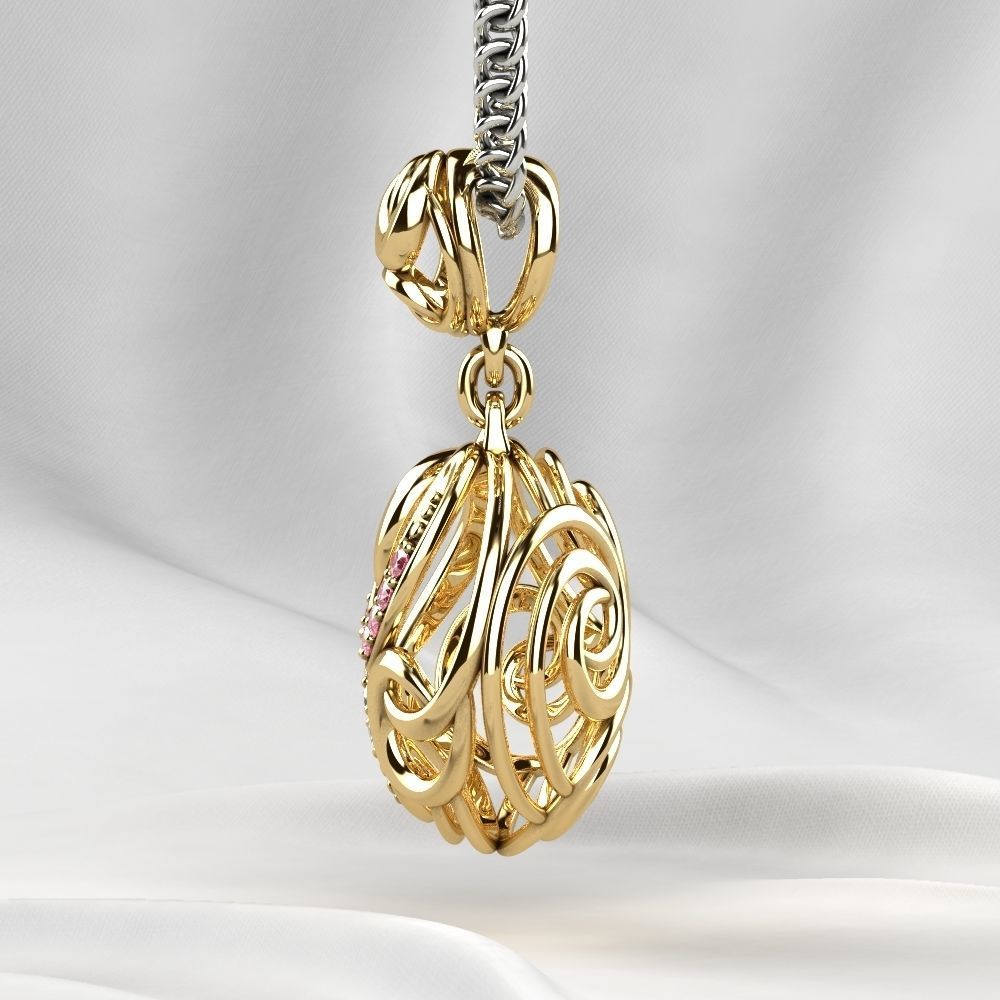 Nice Pendant with Diamonds 3D print model_13