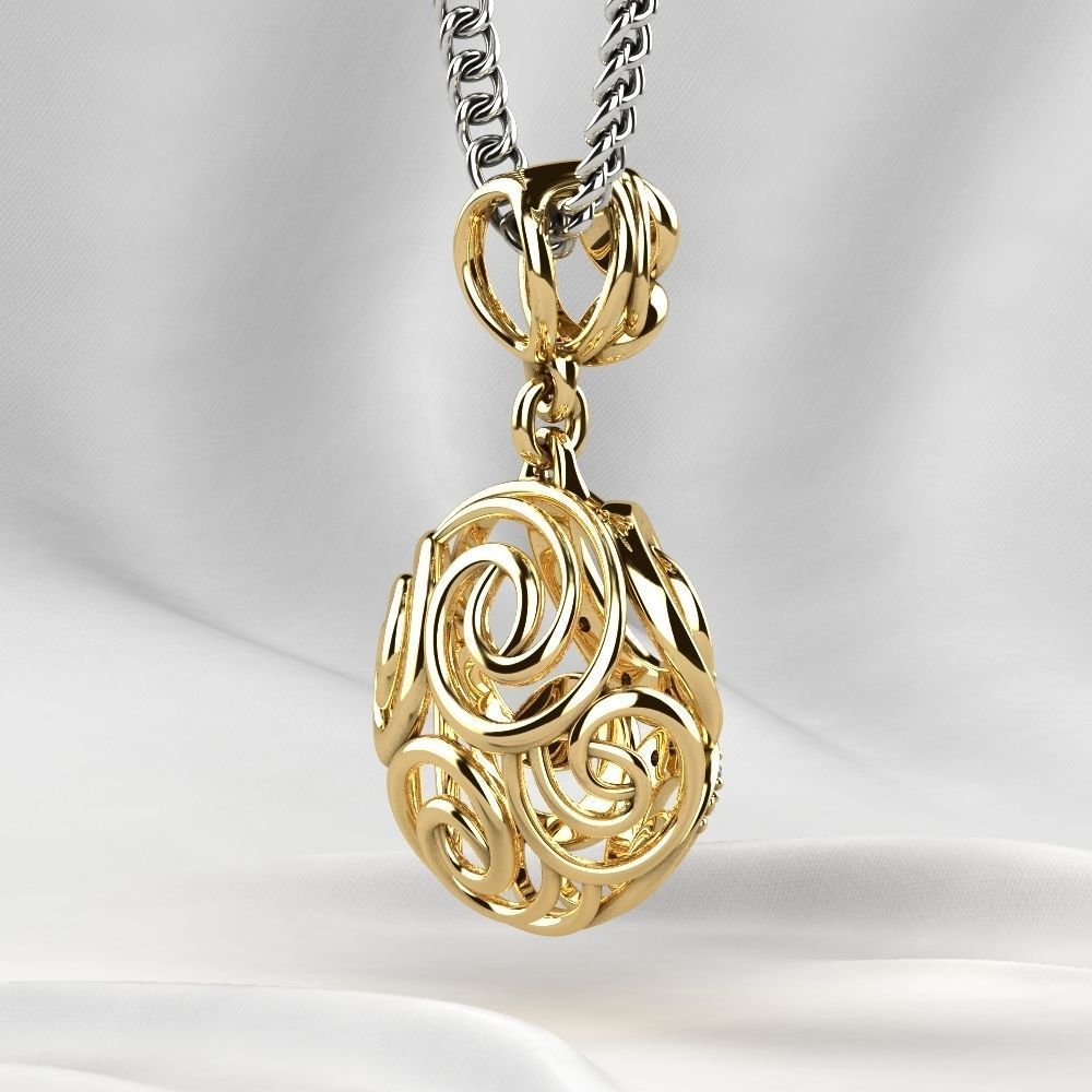 Nice Pendant with Diamonds 3D print model_18