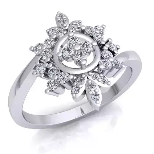 Fancy Woman Diamond Ring  3D print model