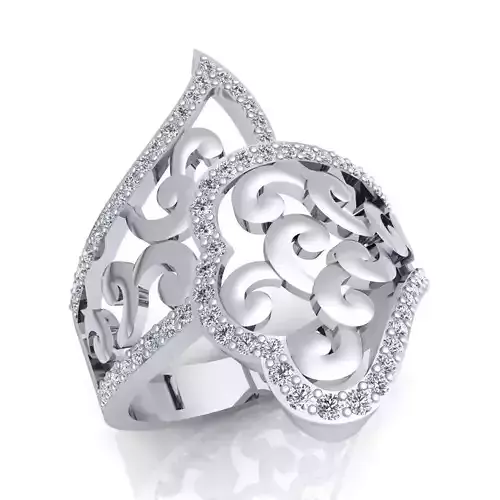 Fancy Woman Diamond Ring  3D print model