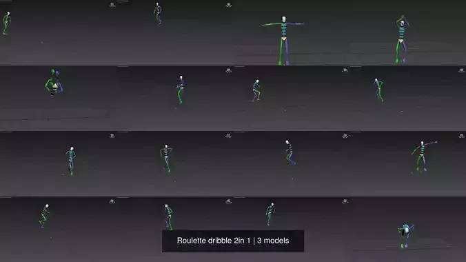 Roulette dribble 2in 1 3D Model Collection