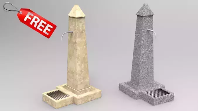 Fountain 3D Model free obelisk Free 3D model
