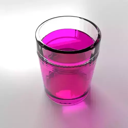 Glass Cup 14 with Clear Liquid 3D model