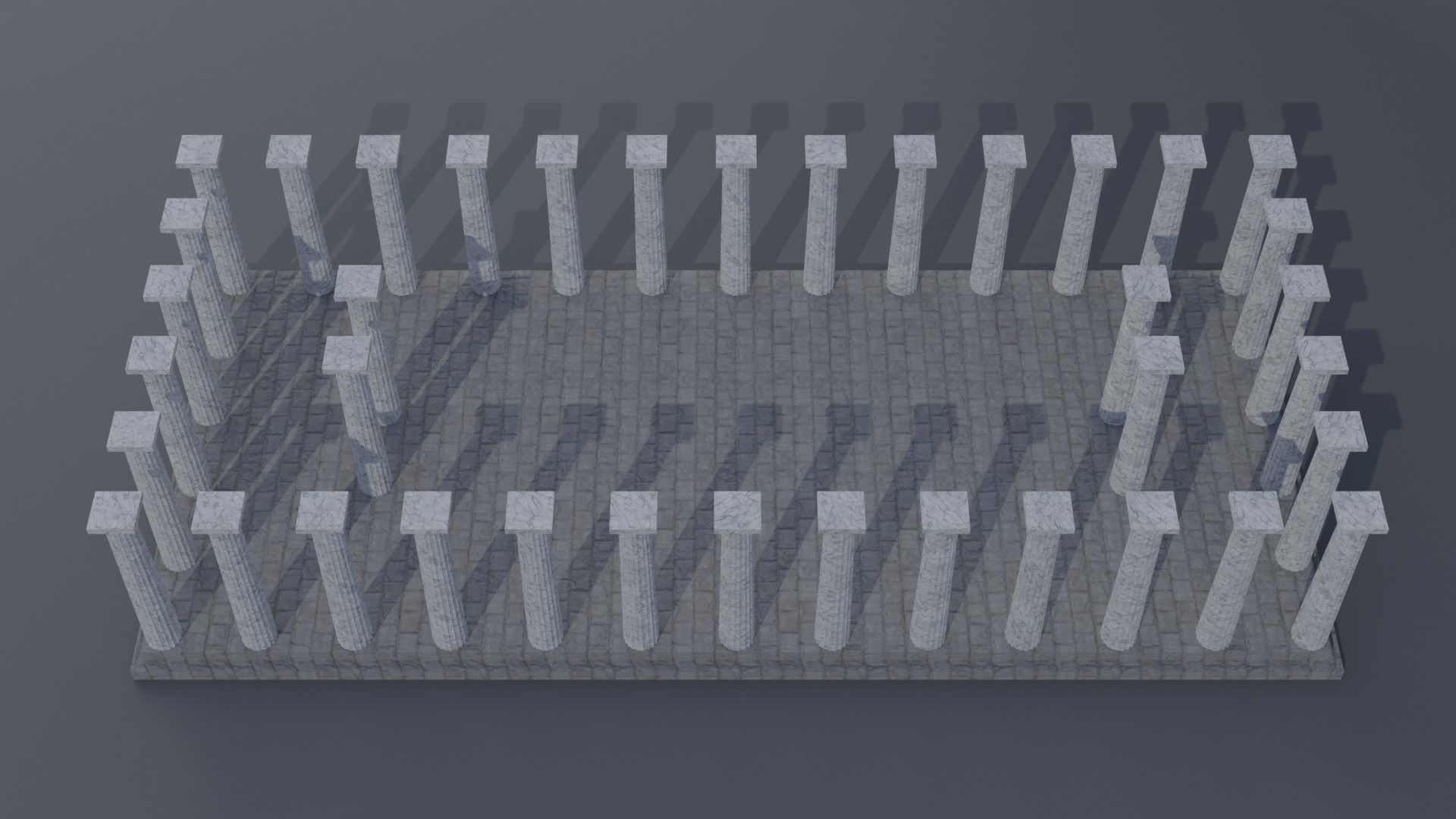 Greek Temple - Doric order Low-poly 3D model_5