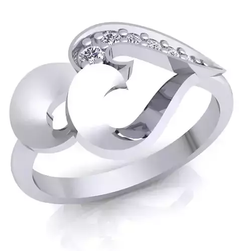 Heart Diamond Ring  3D print model