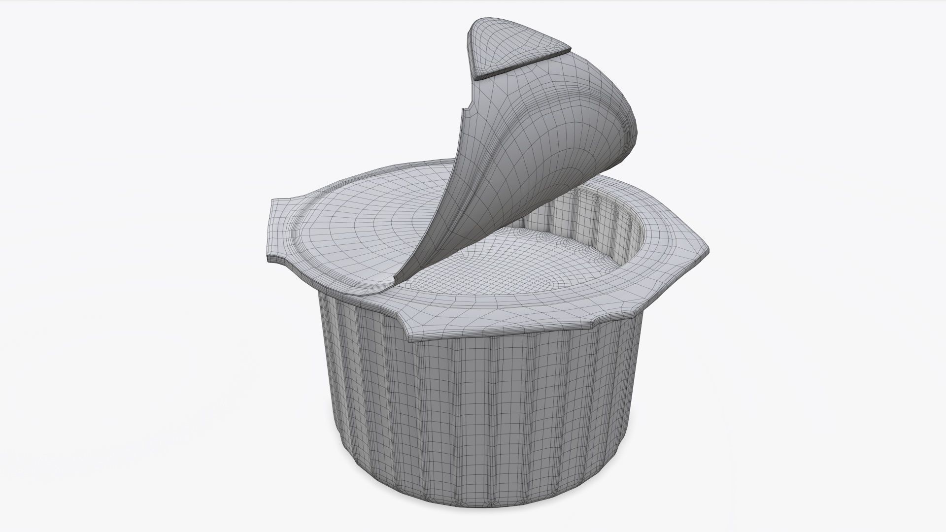 Coffee creme jar opened mock-up 3D model_5