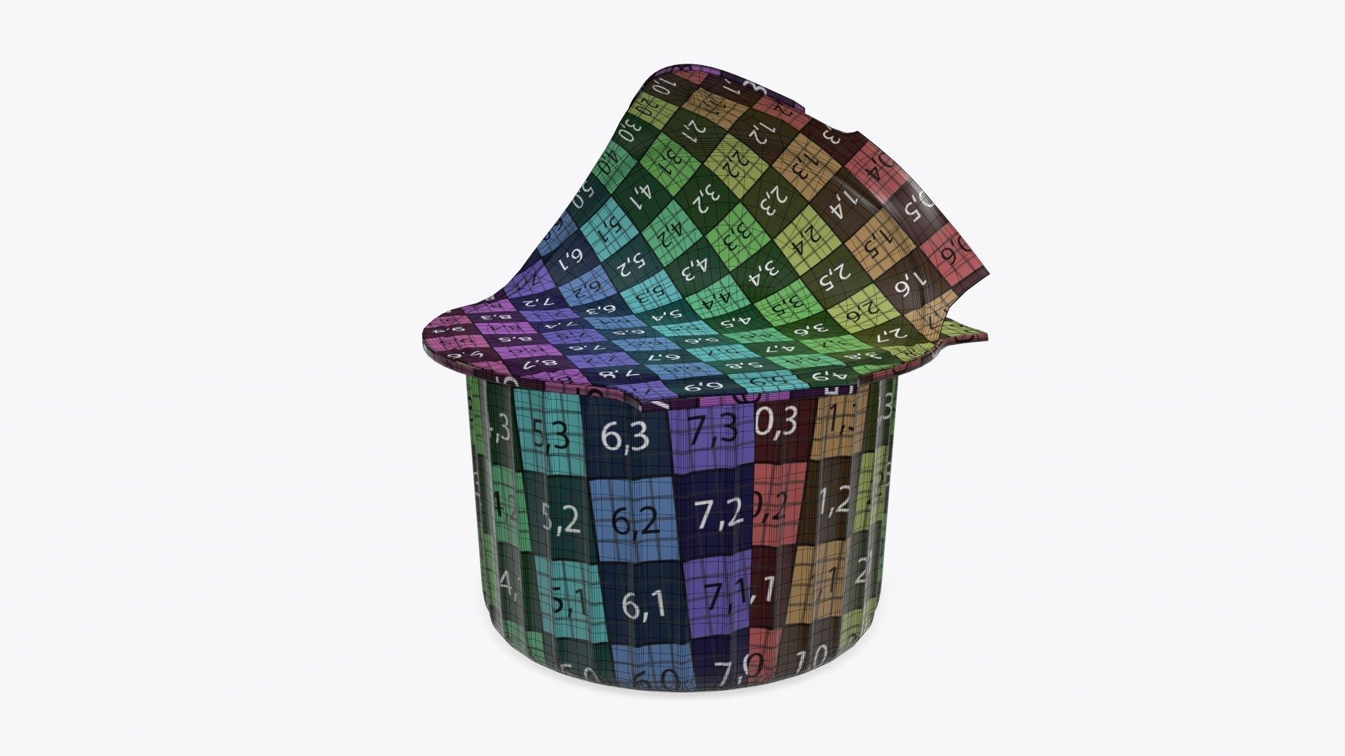 Coffee creme jar opened mock-up 3D model_11