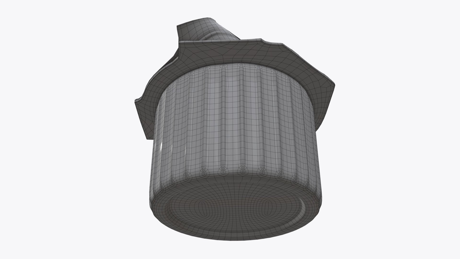 Coffee creme jar opened mock-up 3D model_9