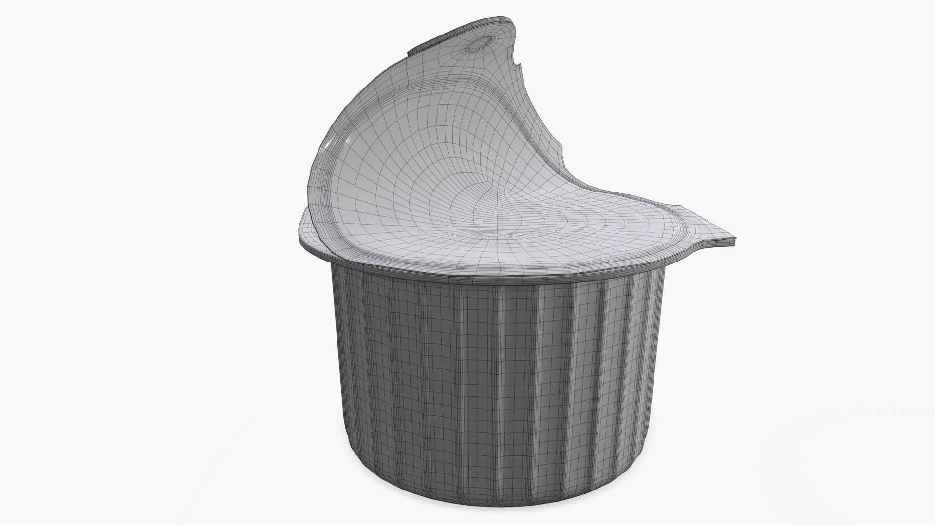 Coffee creme jar opened mock-up 3D model_7