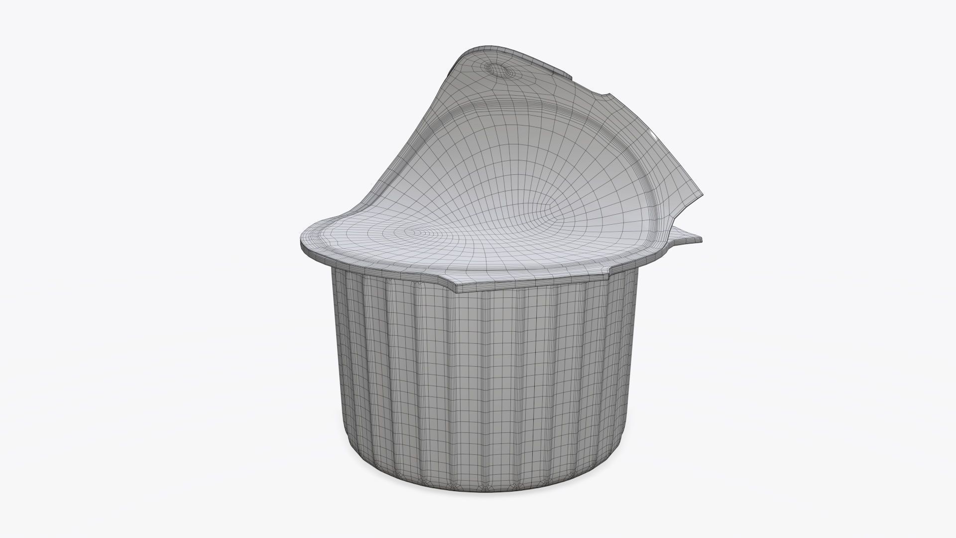 Coffee creme jar opened mock-up 3D model_6