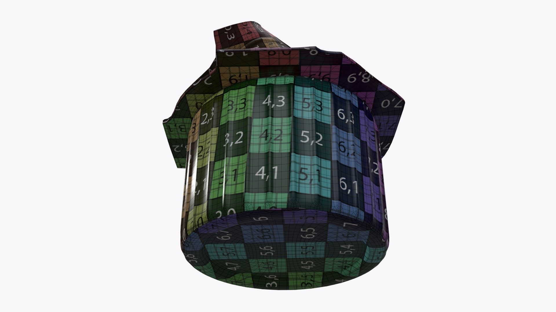 Coffee creme jar opened mock-up 3D model_14