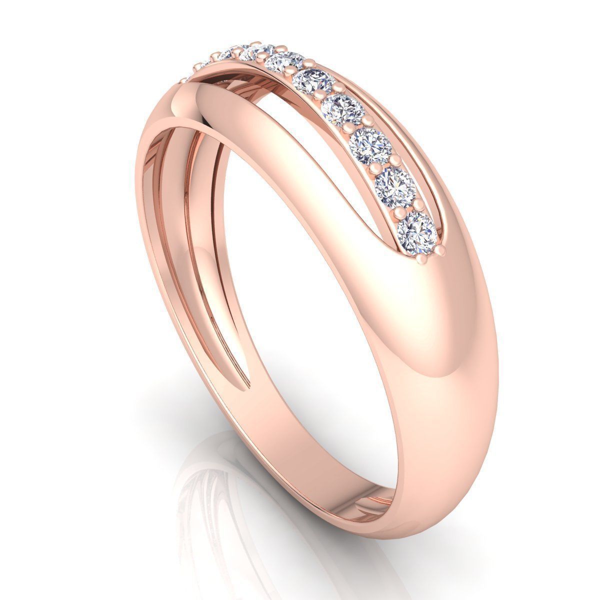Diamond Ring  3D print model_3