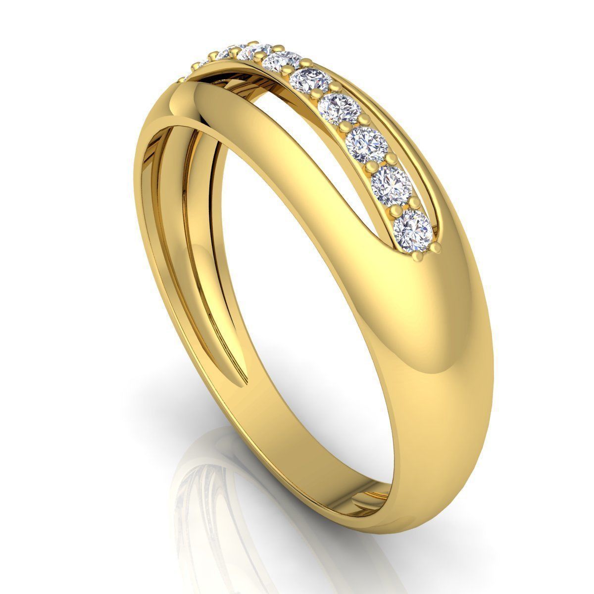 Diamond Ring  3D print model_2