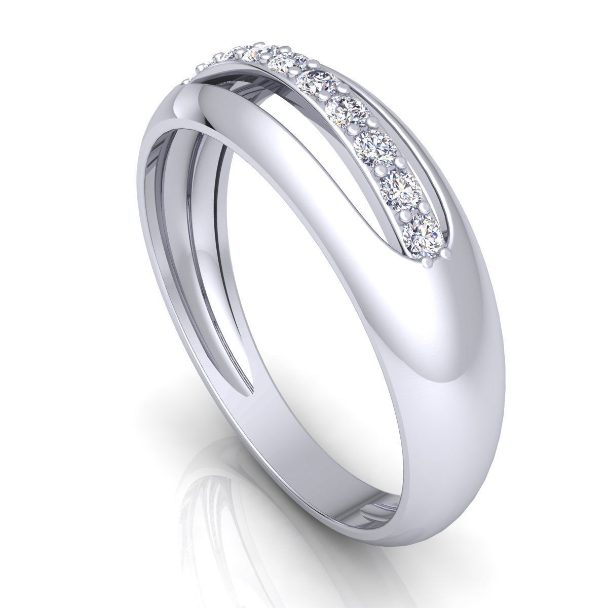 Diamond Ring  3D print model_4