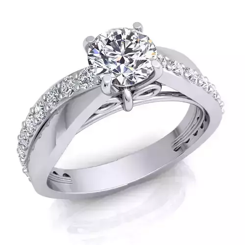 Luxury Engagement Diamond Ring 3d Model print 