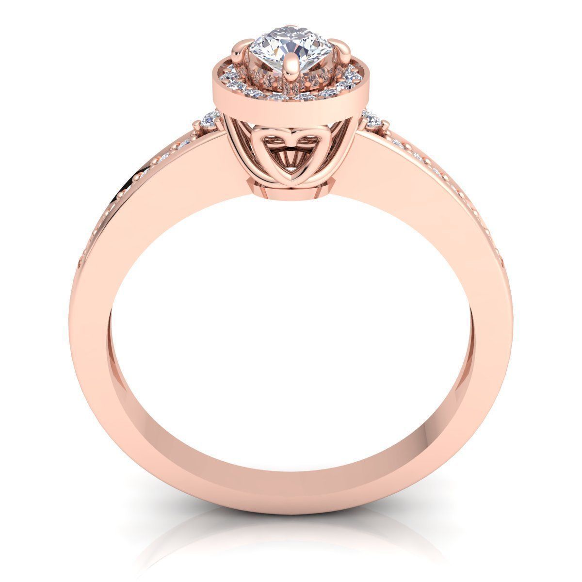 Fancy Solitaire Diamond Ring 3D print model_7