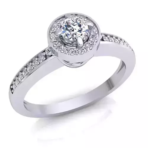 Fancy Solitaire Diamond Ring  3D print model