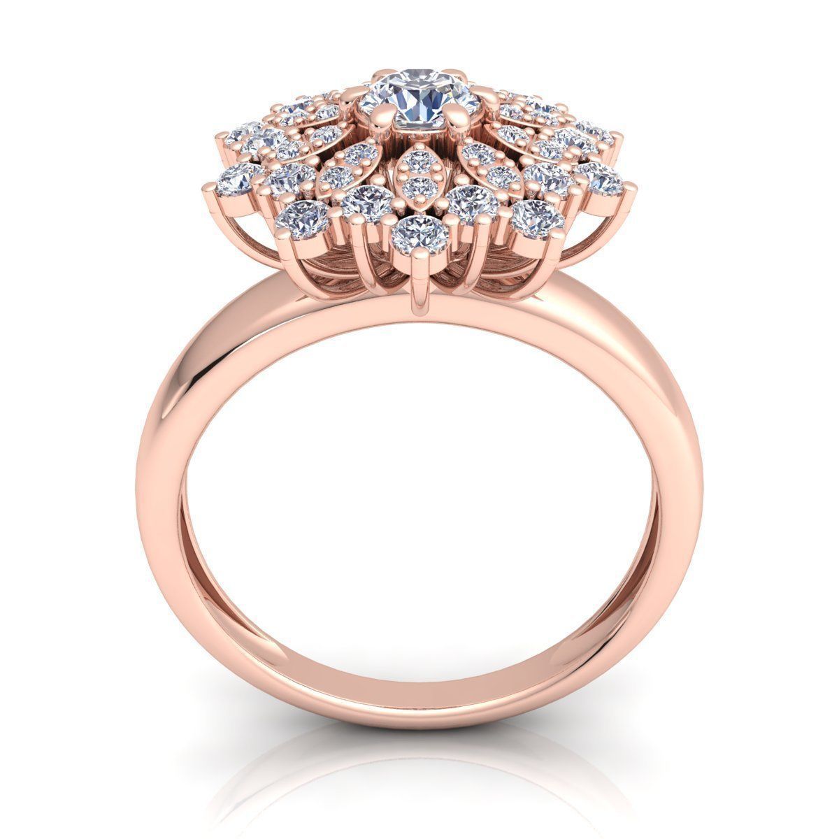 Tree Style Diamond Ring 3d Model Print 3D print model_7