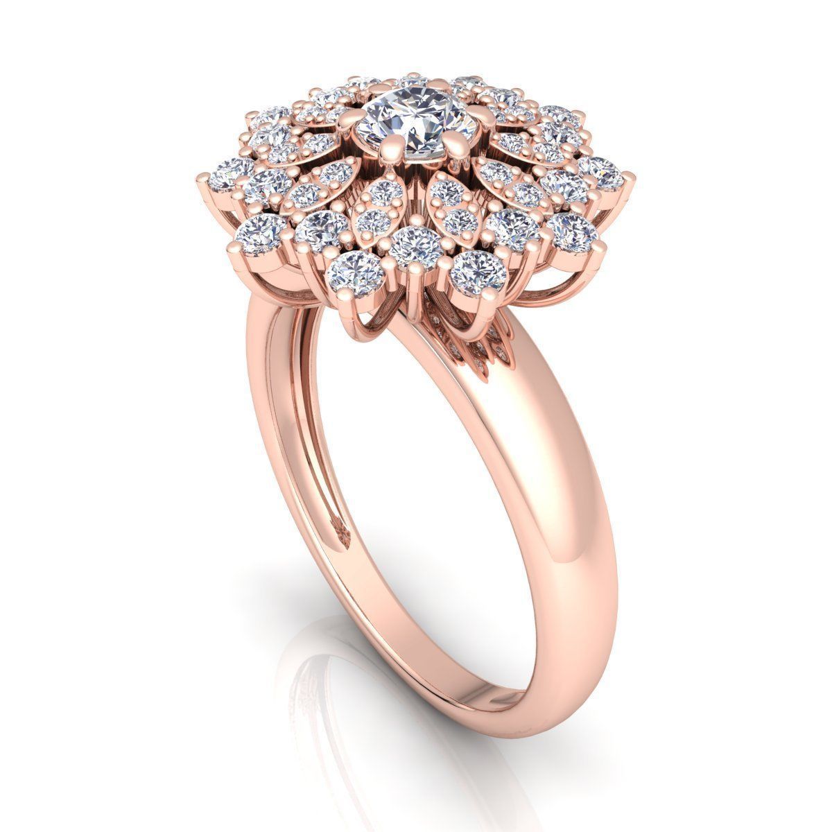 Tree Style Diamond Ring 3d Model Print 3D print model_4