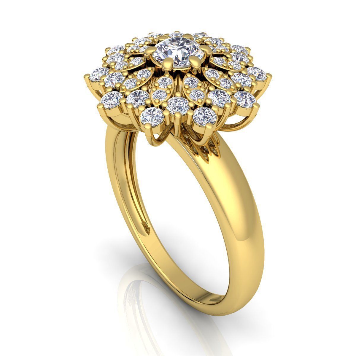 Tree Style Diamond Ring 3d Model Print 3D print model_3