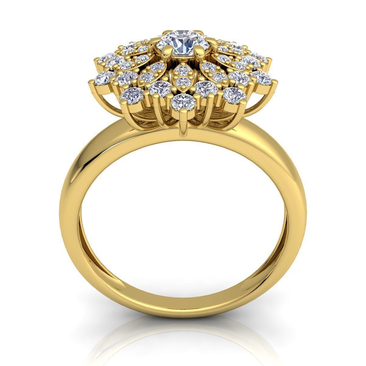 Tree Style Diamond Ring 3d Model Print 3D print model_6