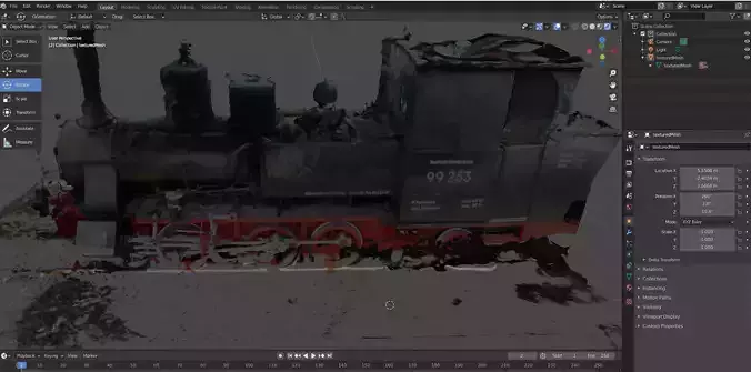 Walhallabockerl Meterspur Steam Train - Photogrammetry 3D model