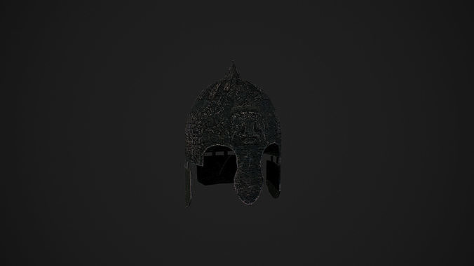 Medieval Knight Helmet Low-poly 3D model