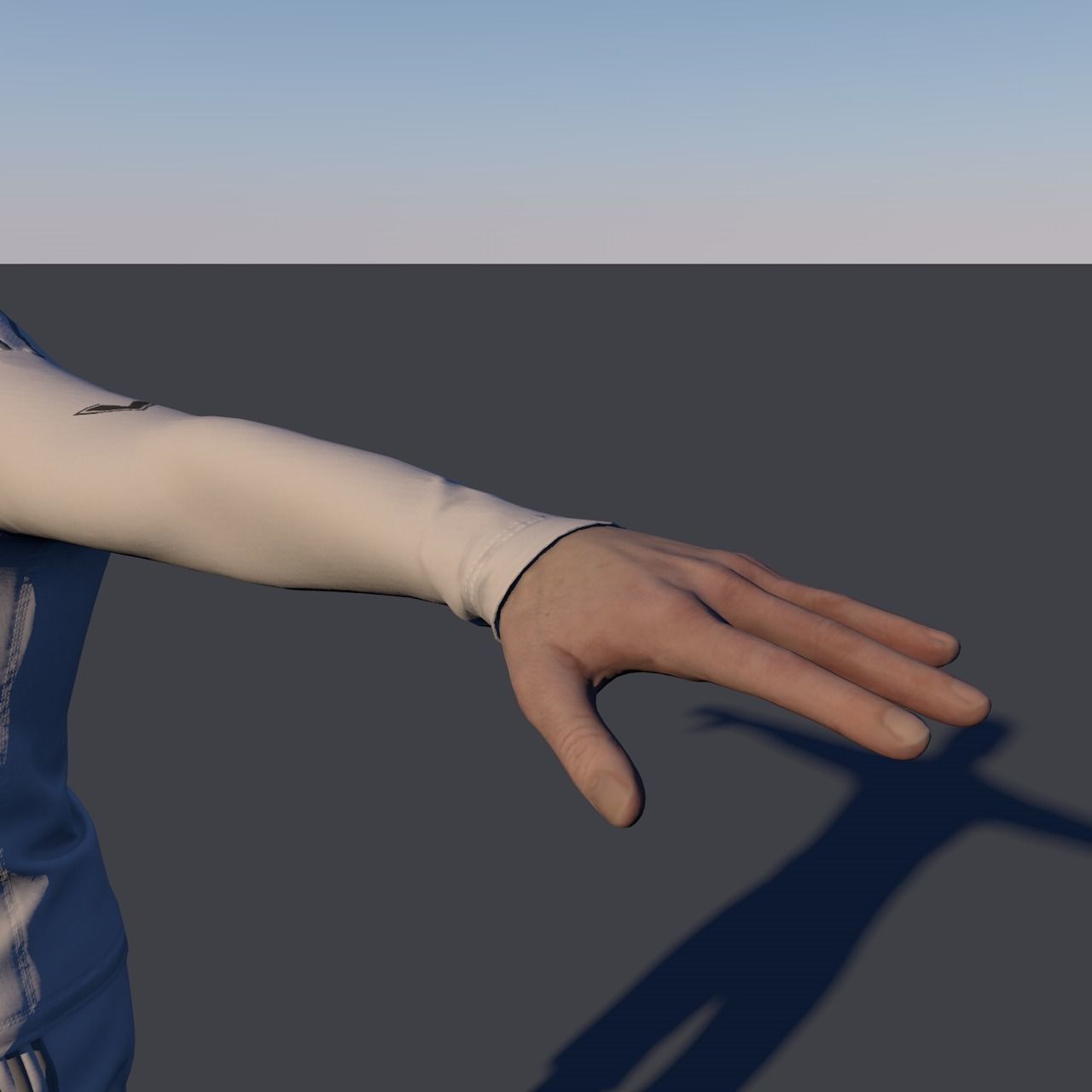 footballer Low-poly 3D model_2