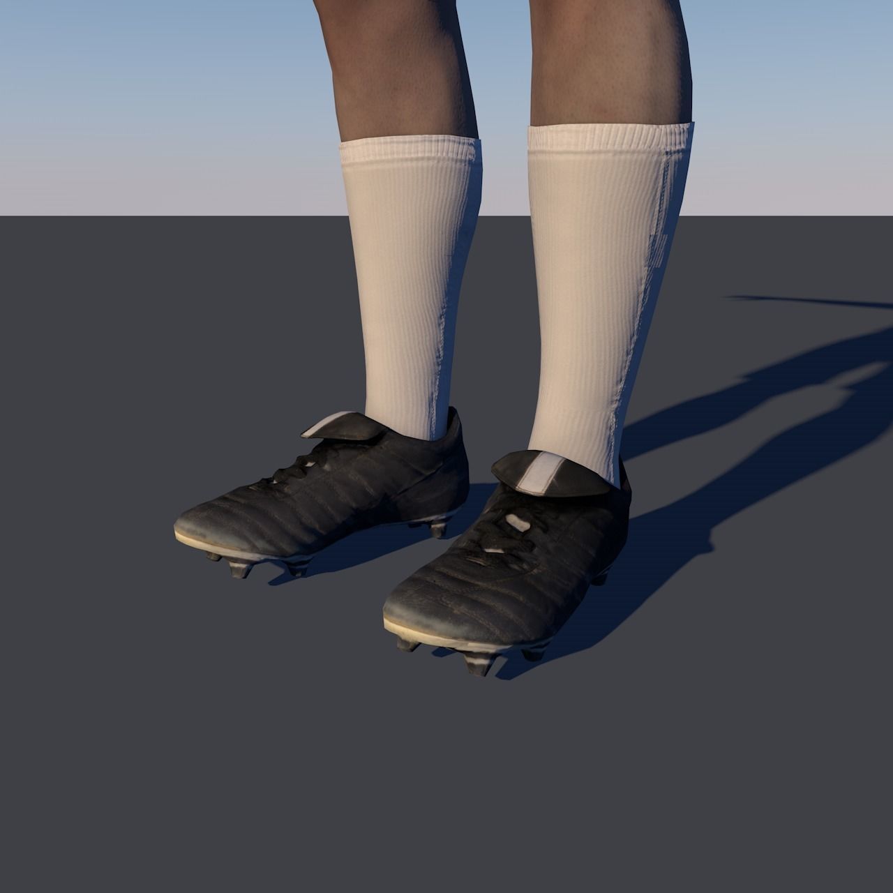 footballer Low-poly 3D model_1